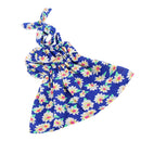 Flower One Shoulder Dress and Rabbit Hairband for 18inch American Girl Journey Dolls Party Outfit Blue