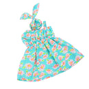 Trendy Summer Flower Dress & Hair Band Outfit for 18inch American Girl My Life Dolls Clothing Accessory Mint Green