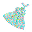Trendy Summer Flower Dress & Hair Band Outfit for 18inch American Girl My Life Dolls Clothing Accessory Mint Green