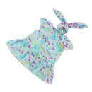 Trendy Summer Flower Short Sleeve Dress & Hair Band Outfit for 18inch American Girl My Life Dolls Clothing Accessory Green
