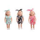 Lovely Summer Outfit Lotus Leaf Collar Dress & Hair Band for 18inch American Girl Our Generation Journey Doll Complete Look Green