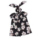 Flower Lotus Leaf Collar Dress and Rabbit Hairband for 18inch American Girl Journey Dolls Party Outfit Black