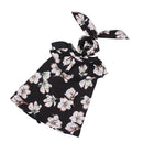 Flower Lotus Leaf Collar Dress and Rabbit Hairband for 18inch American Girl Journey Dolls Party Outfit Black