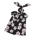 Flower Lotus Leaf Collar Dress and Rabbit Hairband for 18inch American Girl Journey Dolls Party Outfit Black