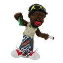 30cm Electronic Plush Jamaican Man Doll Toy Halloween Ornaments Desk Decor