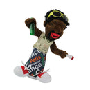 30cm Electronic Plush Jamaican Man Doll Toy Halloween Ornaments Desk Decor