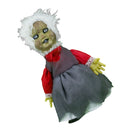 30cm Electric Scary Old Woman Ghost Figure Doll Halloween Decor Ornaments
