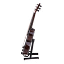 Dolls House Decoration Mini Wooden Guitar Model with Display Stand