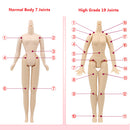 Normal Skin 19 Joints Nude Body & Head Faceplate & Eye Mechanism Doll Set for 12inch RBL Blythe Takara Custom Accessories