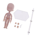 Polyarticular Turnable Nude Doll Body With Display Stand For Obitsu11 Dolls