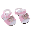 Stylish Pink Ankle Belt Sandals Shoes for 18inch American Girl Doll Summer Outfit