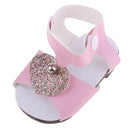 Stylish Pink Ankle Belt Sandals Shoes for 18inch American Girl Doll Summer Outfit