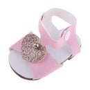 Stylish Pink Ankle Belt Sandals Shoes for 18inch American Girl Doll Summer Outfit