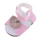 Stylish Pink Ankle Belt Sandals Shoes for 18inch American Girl Doll Summer Outfit