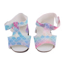 Trendy Sequins Sandals Summer Dress Up for 18inch American Girl Our Generation Dolls Flower Shoes