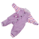 Fashion Doll Clothing Long Sleeve Jumpsuit for 14.5in American Girl Doll Light Purple