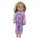 Fashion Doll Clothing Long Sleeve Jumpsuit for 14.5in American Girl Doll Light Purple