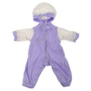Fashion Doll Clothing Long Sleeve Jumpsuit with Hat for 14.5in American Girl Doll Purple