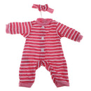 Fashion Doll Clothing Long Sleeve Jumpsuit with Hairband for 14.5in American Girl Doll Red
