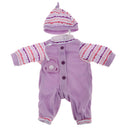 Fashion Doll Clothing Long Sleeve Jumpsuit with Hat for 14.5in American Girl Doll Light Purple