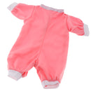 Fashion Doll Clothing Striped Jumpsuit with Teat for 16inch Salon Doll Pink & White
