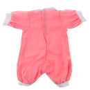 Fashion Doll Clothing Striped Jumpsuit with Teat for 16inch Salon Doll Pink & White