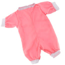 Fashion Doll Clothing Striped Jumpsuit with Teat for 16inch Salon Doll Pink & White