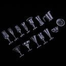 Set of 14pcs Clear Wine Glass Juice Cup for 1/12 Dollhouse Kitchen Tableware Accessories