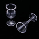 Set of 14pcs Clear Wine Glass Juice Cup for 1/12 Dollhouse Kitchen Tableware Accessories