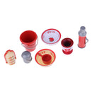 Retro 1/12 Dollhouse Miniature Household Toiletries Wash Basin Teakettle Spittoon Kit