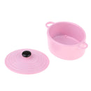 Handmade 1/12 Miniature Pink Metal Pot Dollhouse Kitchen Furniture Cookware