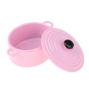 Handmade 1/12 Miniature Pink Metal Pot Dollhouse Kitchen Furniture Cookware