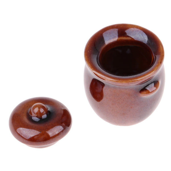 1/12 Dollhouse Miniature Porcelain Pot Kitchen Cookware Life Scenes Accessories