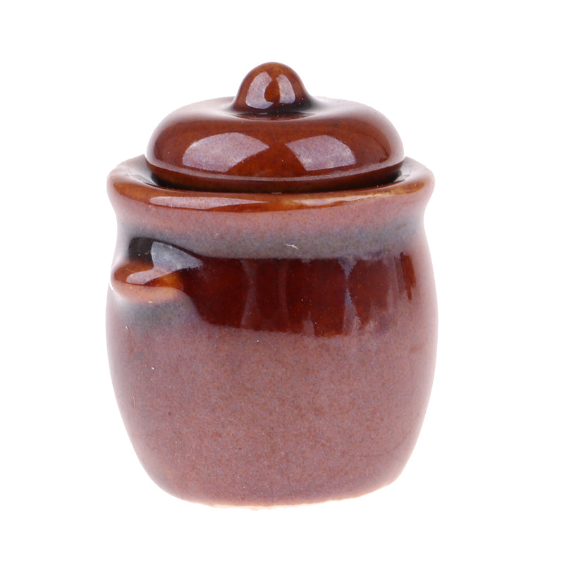 1/12 Dollhouse Miniature Porcelain Pot Kitchen Cookware Life Scenes Accessories