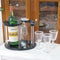 1/12 Dollhouse Miniature Champagne Bottle Wine Rack Four Glass Cups Green