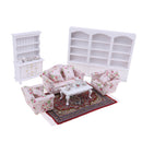 8 Items 1/12 Dollhouse Miniature Furniture Sofa Bookcase Cabinet Model Kits
