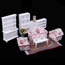 13 Items 1/12 Dollhouse Miniature Furniture Sofa Bookcase Cabinet Model Kits