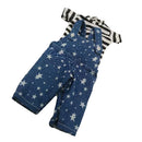 Doll Suspender Jeans And Striped T-shirt For 18 Inch American Girl Dolls