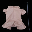 16inch Newborn Baby Doll Supply Suede Cloth Body for Reborn 3/4 Arm Full Leg Doll Kit Beige Color