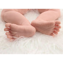 22inch Unpainted Reborn Kits Baby Doll with Head 3/4 Arms Legs Soft Silicone Newborn Baby Doll DIY Making Normal Skin