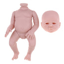 50cm Unpainted Vinyl Blank Doll Kits for 20'' Reborn Baby Girl Doll Making Supplies