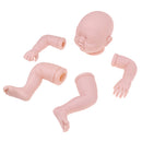 20inch Unpainted Reborn Kits Baby Doll with Head 3/4 Arms Full Legs Soft Silicone Newborn Baby Doll DIY Making Normal Skin