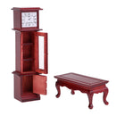 Handcrafts 1/12 Dollhouse Miniature Sofa & Table &Display Cabinet & Clock Room Furniture Kit 10 Pieces