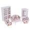 1/12 Scale Dollhouse Furniture Sofa End Table And Wooden Vertical Display Cabinet