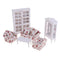 1/12 Scale Dollhouse Furniture Sofa End Table And Wooden Vertical Display Cabinet