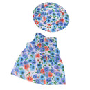 Handmade Sleeveless Floral Dress And Hat For 18 Inch American Dolls
