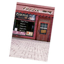 Coffe Shop Backdrop Backcloth For 1/6 Blythe Doll Photography Accs 60x120cm