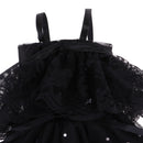 Lovely Black Doll Dress Skirt w/ Headwear for 60cm Night Lolita Doll Clothes Accessories