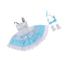 Lace Braces Skirt with Mini Sleeves and Bowknot for 60cm Night Lolita Dolls