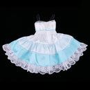 Lace Braces Skirt with Mini Sleeves and Bowknot for 60cm Night Lolita Dolls